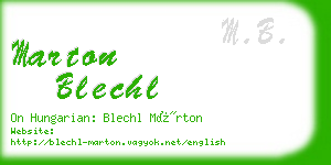 marton blechl business card